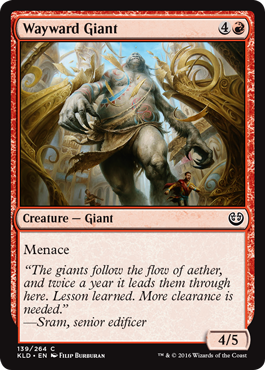 Wayward Giant (Kaladesh) Light Play