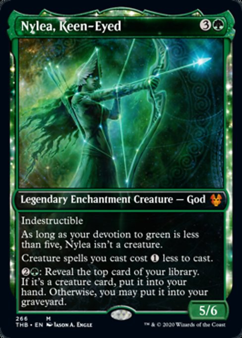 Nylea, Keen-Eyed (Showcase) (Theros Beyond Death) Light Play