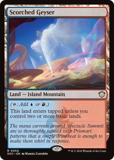 Scorched Geyser (Commander: Secrets of Strixhaven) Light Play