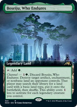 Boseiju, Who Endures (Extended Art) (Kamigawa: Neon Dynasty) Light Play