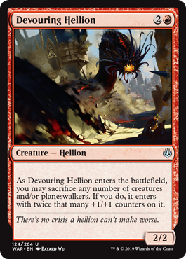 Devouring Hellion (War of the Spark) Light Play
