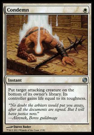 Condemn (Duel Decks: Heroes vs Monsters) Medium Play