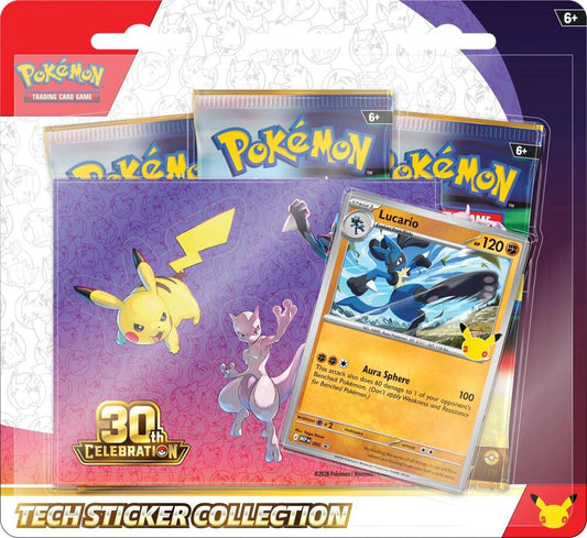 [PREORDER] Pokémon 30th Anniversary Tech Sticker Collection (Lucario)