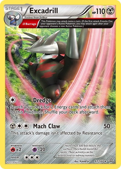 Excadrill (Omega) (XY - Primal Clash) Near Mint Reverse Holofoil