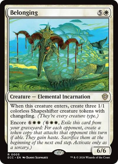 Belonging (Commander: Lorwyn Eclipsed) Light Play