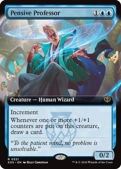 Pensive Professor (Extended Art) (Secrets of Strixhaven) Light Play Foil