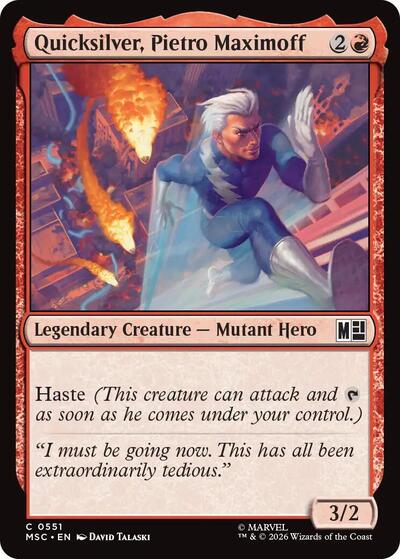 Quicksilver, Pietro Maximoff (0551) (Commander: Marvel Super Heroes) Light Play