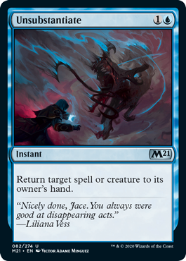 Unsubstantiate (Magic 2021 Core Set) Light Play