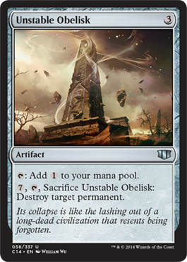Unstable Obelisk (Commander 2014 Edition) Light Play