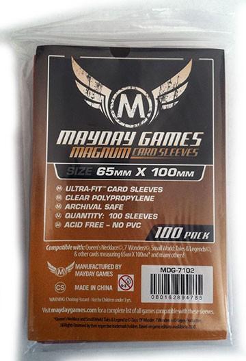 100 ct Magnum Copper "7 Wonders" Card Sleeves - Brown