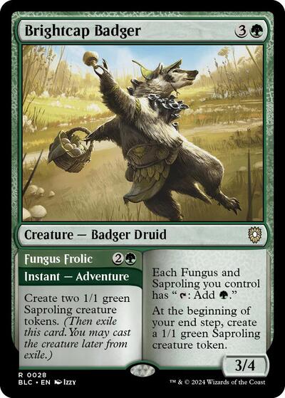 Brightcap Badger (Commander: Bloomburrow) Light Play
