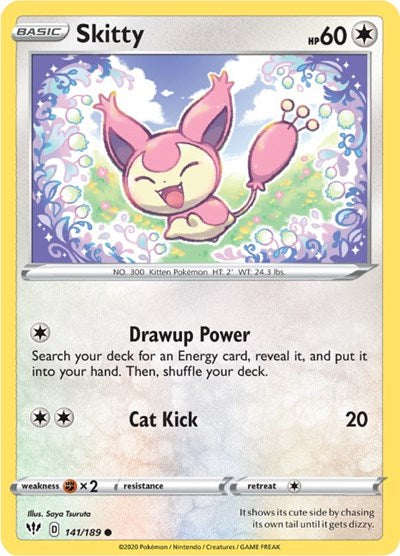 Skitty (SWSH03: Darkness Ablaze) Light Play Reverse Holofoil