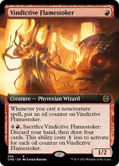 Vindictive Flamestoker (Extended Art) (Phyrexia: All Will Be One) Light Play