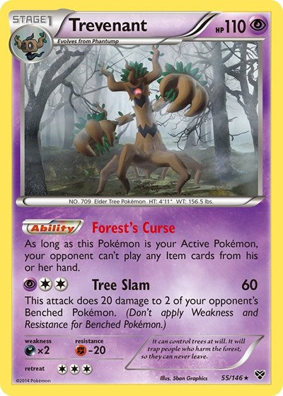 Trevenant (XY Base Set) Heavy Play Foil