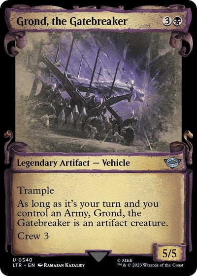 Grond, the Gatebreaker (Showcase Scrolls) (Universes Beyond: The Lord of the Rings: Tales of Middle-earth) Light Play Foil