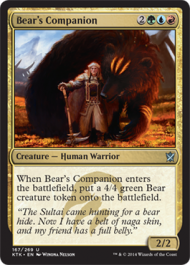 Bear's Companion (Khans of Tarkir) Light Play Foil