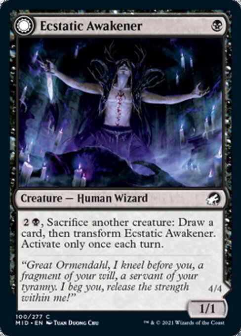 Ecstatic Awakener / Awoken Demon (Innistrad: Midnight Hunt) Light Play