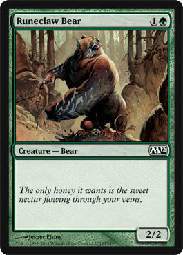 Runeclaw Bear (Magic 2012 Core Set) Light Play