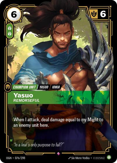 Yasuo Remorseful (Origins) Light Play Foil