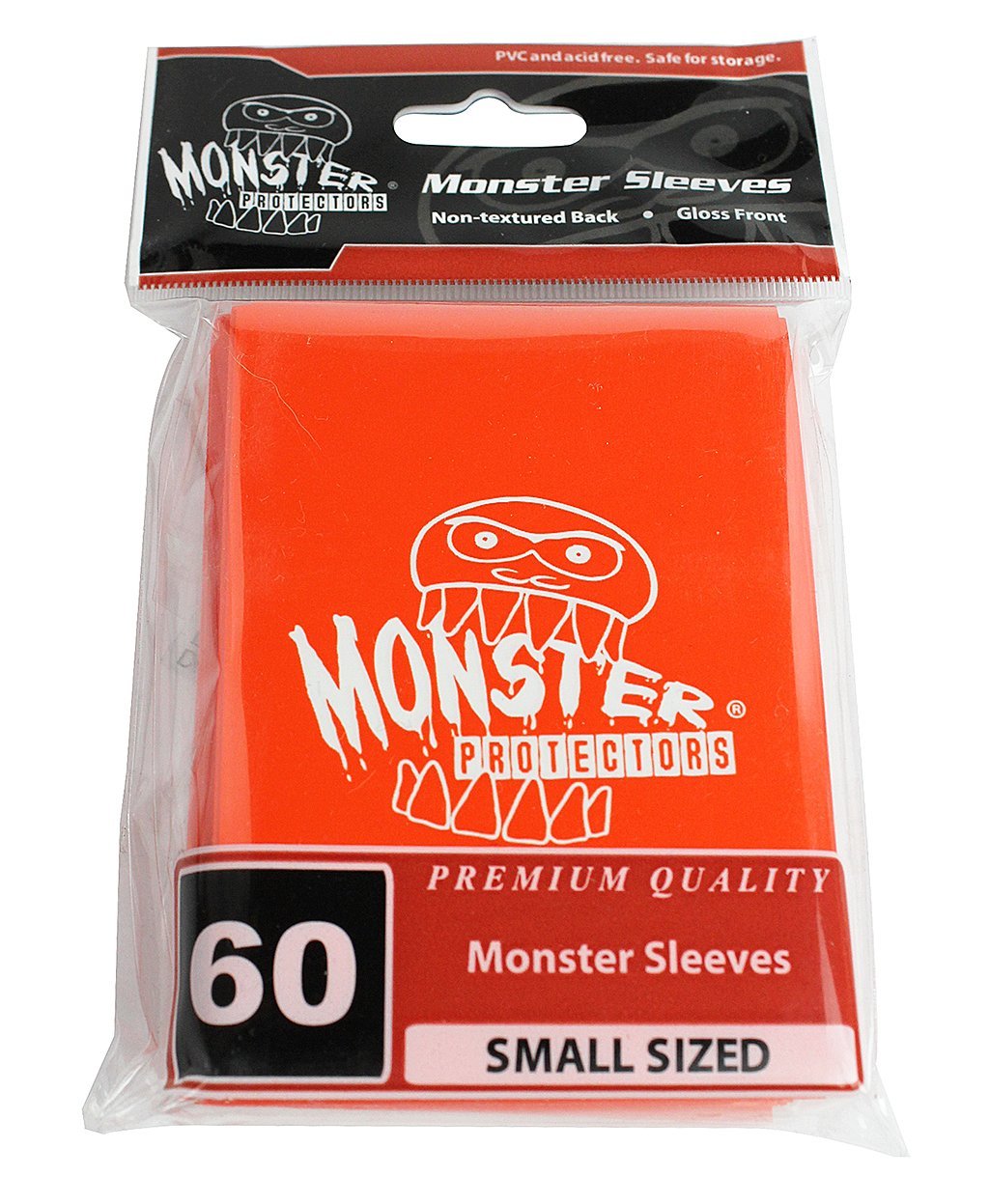 60ct Monster Logo Orange Small Deck Protectors