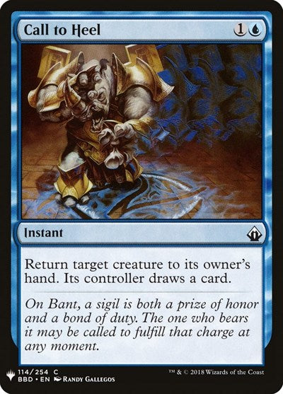 Call to Heel (Mystery Booster) Light Play