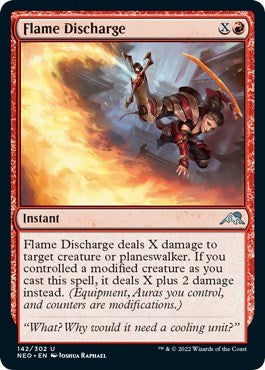 Flame Discharge (Kamigawa: Neon Dynasty) Light Play Foil