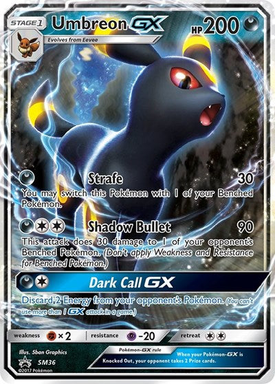 Umbreon GX - SM36 (SM Promos) Near Mint Holofoil