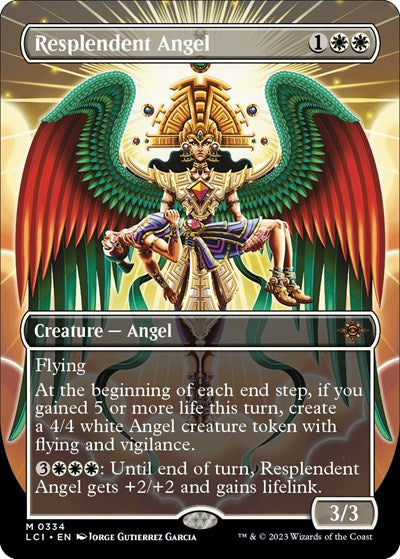 Resplendent Angel (Borderless) (The Lost Caverns of Ixalan) Light Play Foil