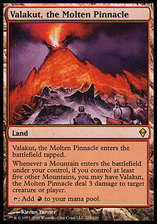 Valakut, the Molten Pinnacle (Zendikar) Light Play