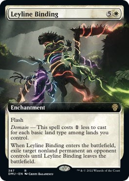 Leyline Binding (Extended Art) (Dominaria United) Light Play