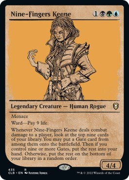 Nine-Fingers Keene (Showcase) (Commander Legends: Battle for Baldur's Gate) Light Play