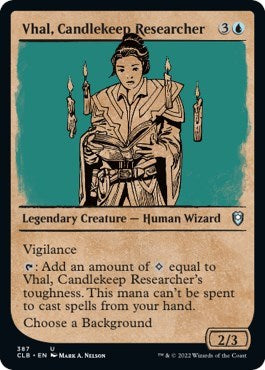 Vhal, Candlekeep Researcher (Showcase) (Commander Legends: Battle for Baldur's Gate) Light Play Foil
