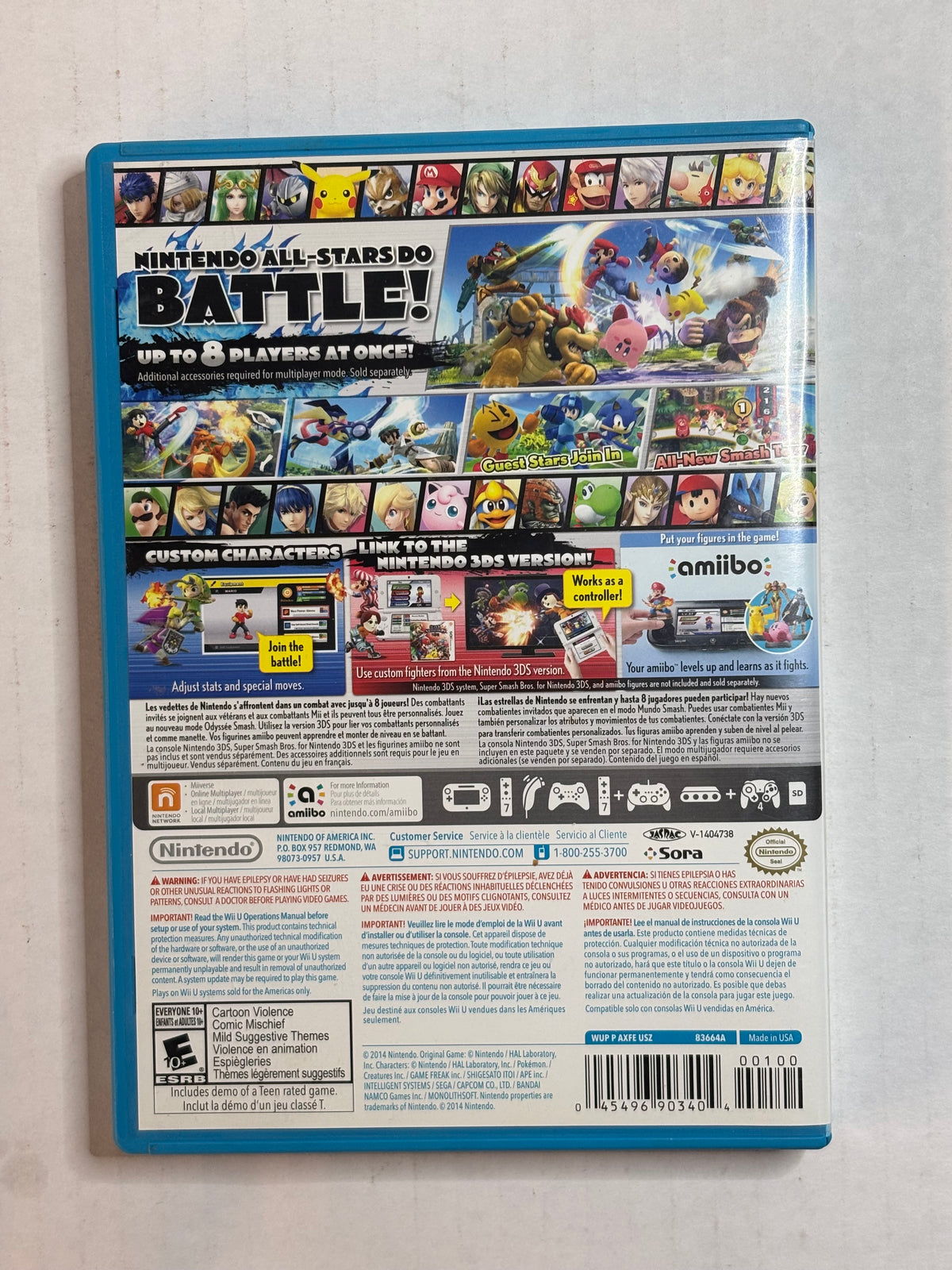 Super Smash Bros For Wii U (No Manual) (Nintendo Wii U) (Tested and Working)