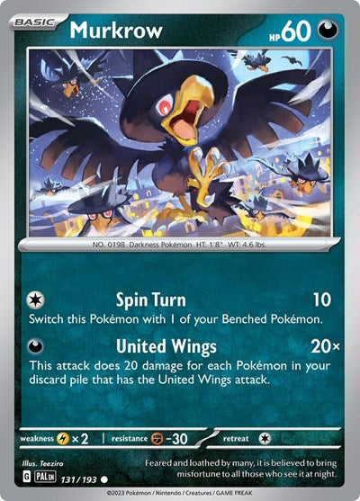 Murkrow (SV02: Paldea Evolved) Light Play Reverse Holofoil