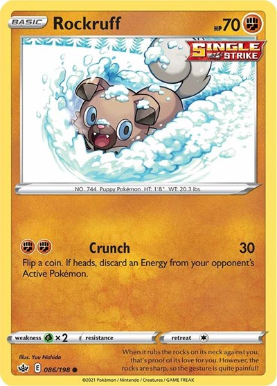 Rockruff (SWSH06: Chilling Reign) Damaged / Poor