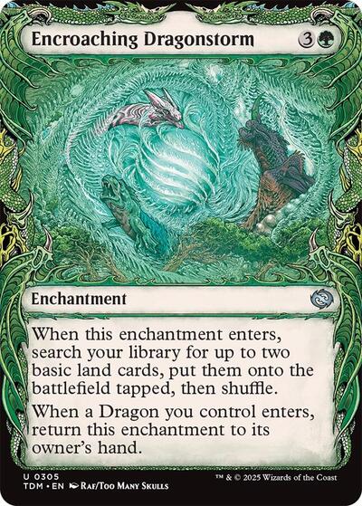 Encroaching Dragonstorm (Showcase) (Tarkir: Dragonstorm) Light Play Foil