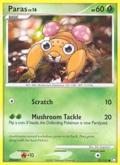 Paras (Mysterious Treasures) Heavy Play Reverse Holofoil