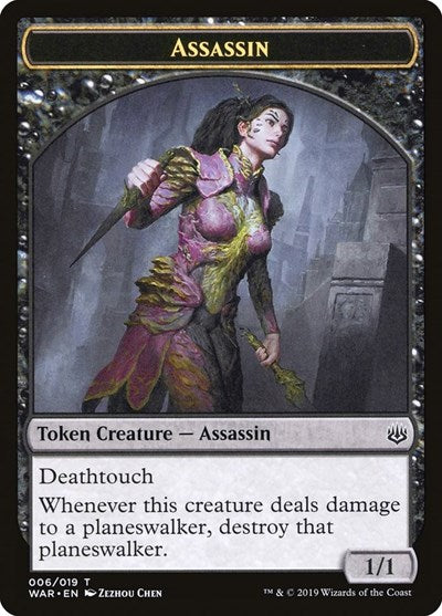 Assassin Token (War of the Spark) Light Play