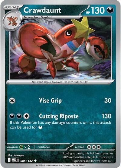 Crawdaunt (ME01: Mega Evolution) Light Play Reverse Holofoil