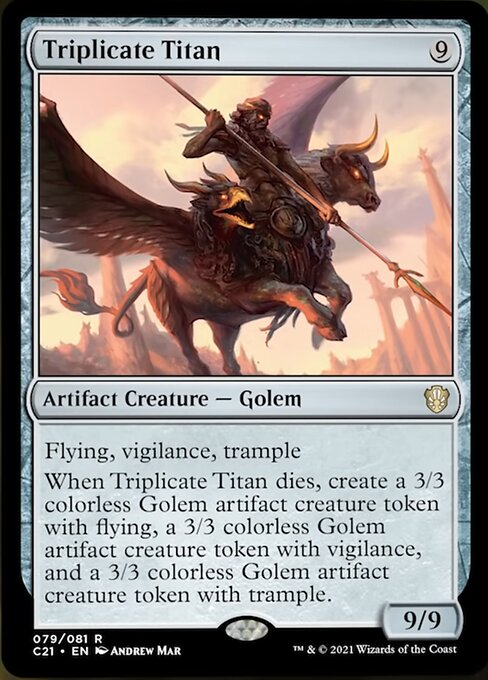 Triplicate Titan (Commander 2021 Strixhaven) Light Play