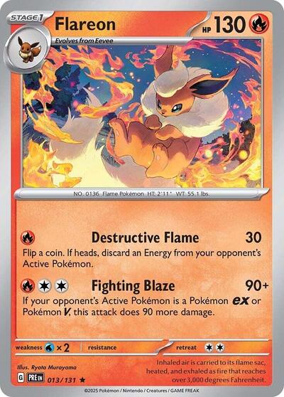 Flareon (SV: Prismatic Evolutions) Light Play Reverse Holofoil