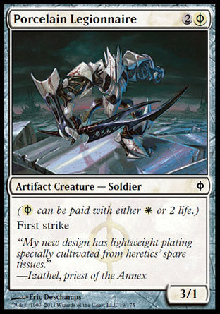 Porcelain Legionnaire (New Phyrexia) Damaged / Poor