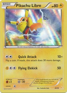 Pikachu Libre (30 - Holo) (XY Trainer Kit: Pikachu Libre & Suicune) Damaged / Poor Holofoil