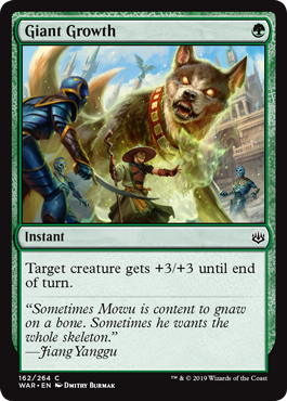 Giant Growth (War of the Spark) Light Play