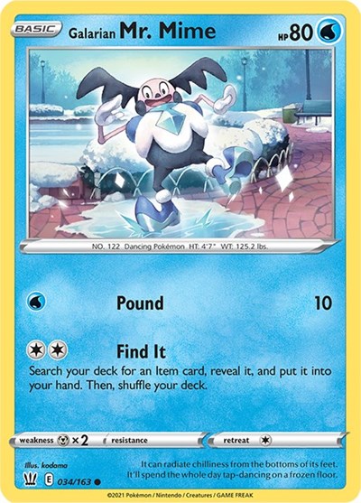 Galarian Mr. Mime (SWSH05: Battle Styles) Light Play