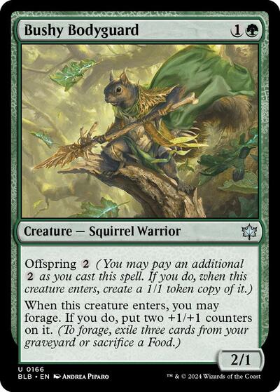 Bushy Bodyguard (Bloomburrow) Light Play Foil