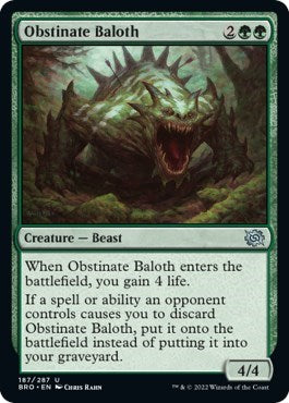 Obstinate Baloth (The Brothers' War) Light Play