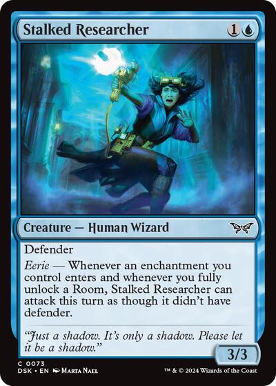 Stalked Researcher (Duskmourn: House of Horror) Light Play Foil