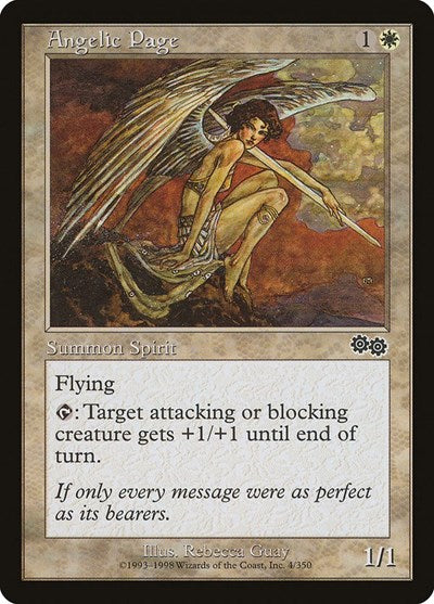 Angelic Page (Urza's Saga) Light Play