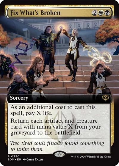Fix What's Broken (Extended Art) (Secrets of Strixhaven) Light Play Foil